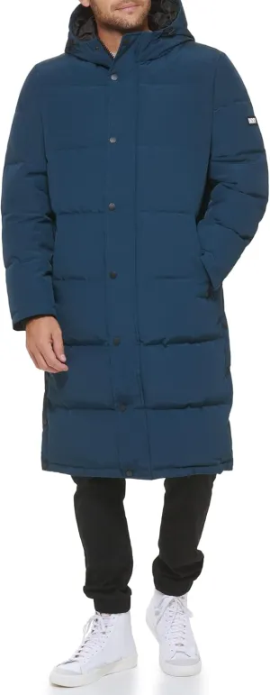 DKNY Arctic Cloth Hooded Extra Long Parka Jacket