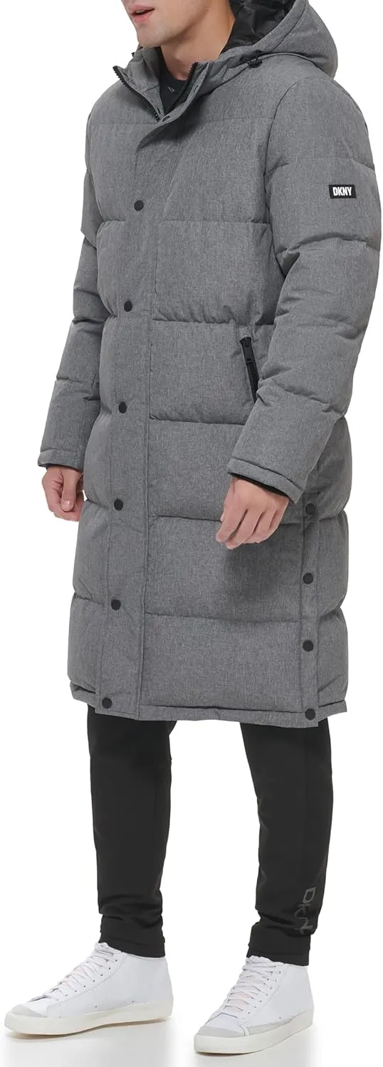 DKNY Arctic Cloth Hooded Extra Long Parka Jacket