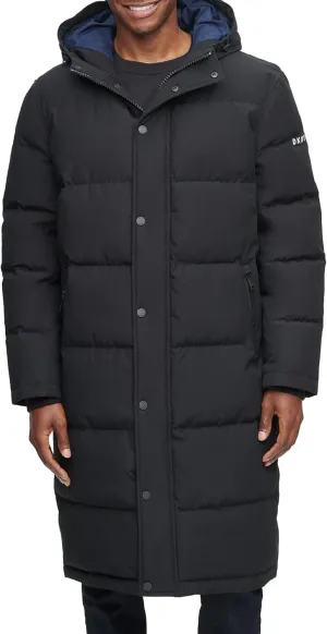 DKNY Arctic Cloth Hooded Extra Long Parka Jacket