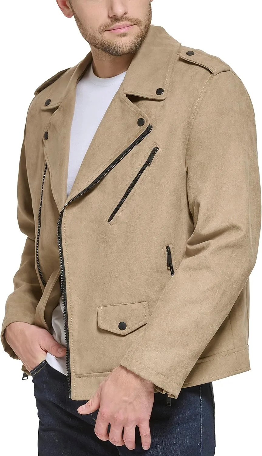 DKNY Men's Modern Motorcycle Jacket