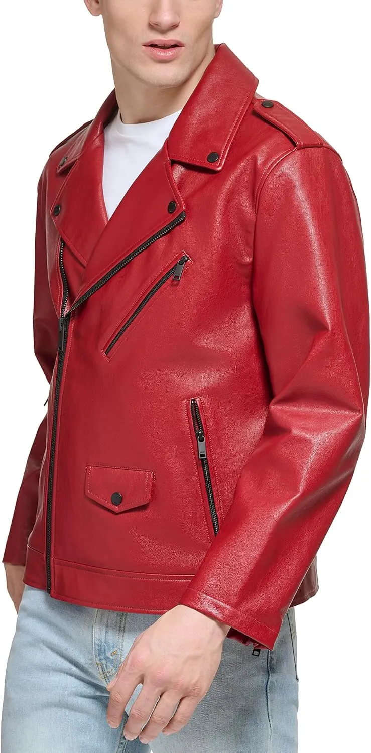 DKNY Men's Modern Motorcycle Jacket
