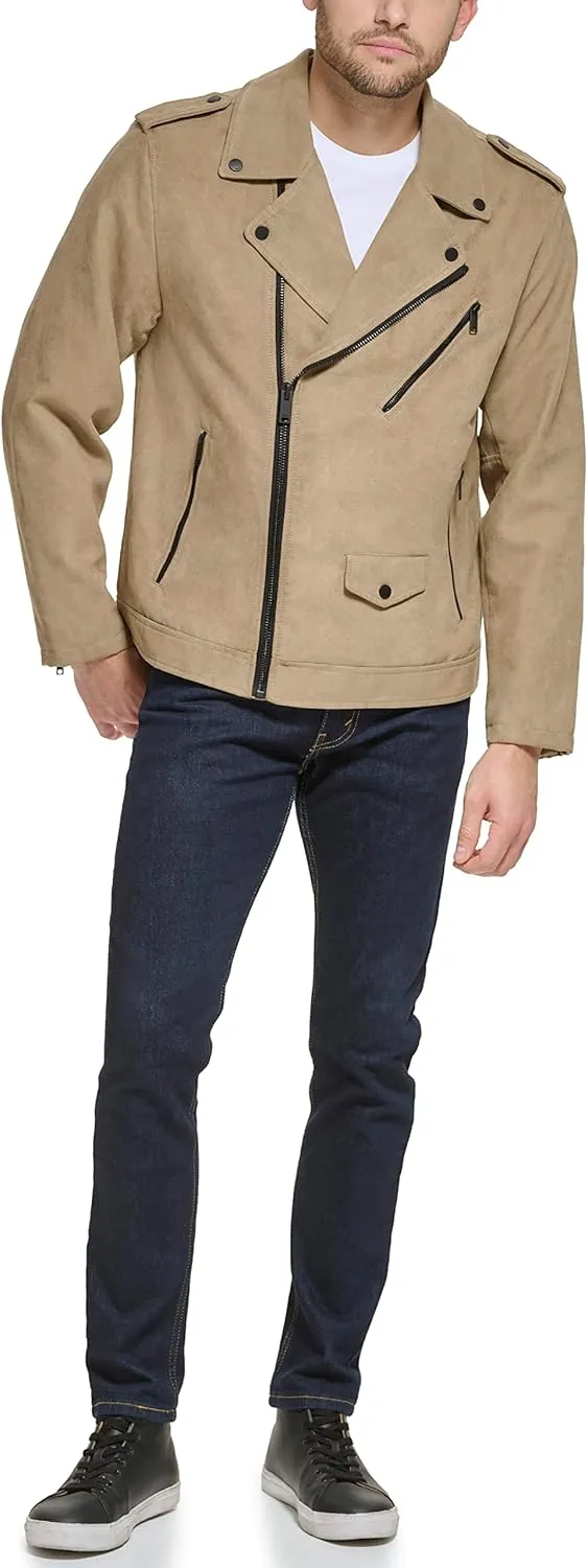 DKNY Men's Modern Motorcycle Jacket