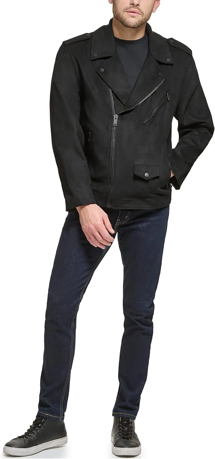 DKNY Men's Modern Motorcycle Jacket