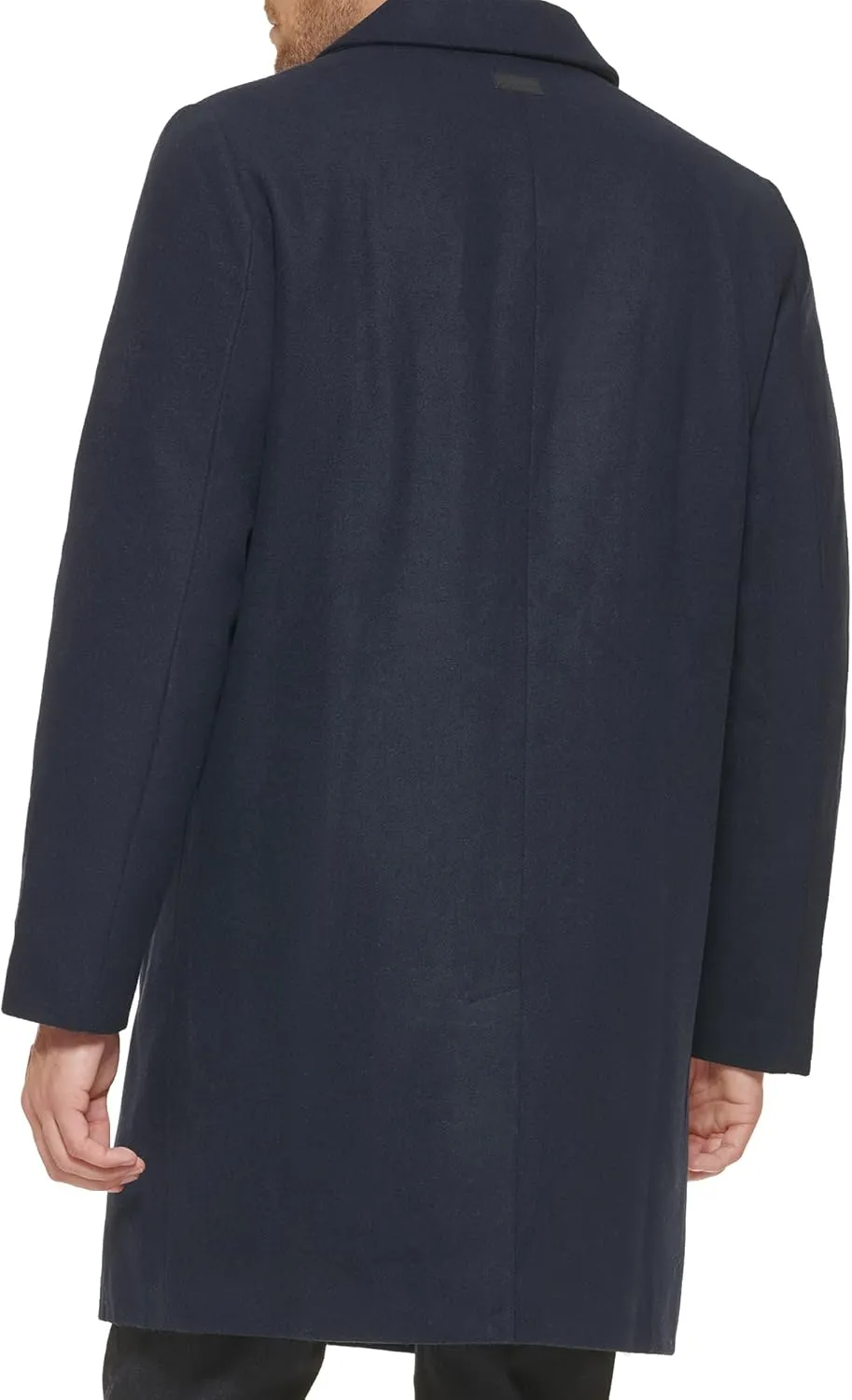 DKNY Men's Wool Blend Notch Collar Coat