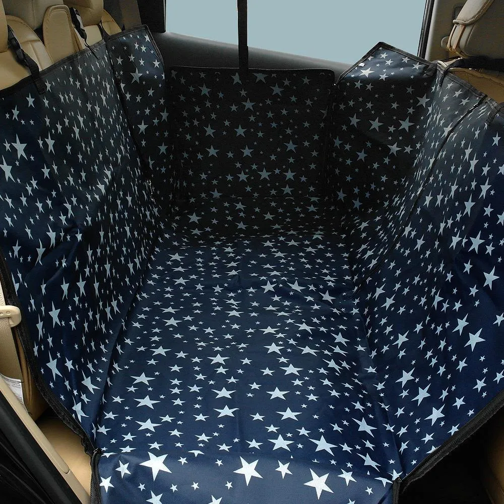 Dog's Printed Oxford Car Seat Cover