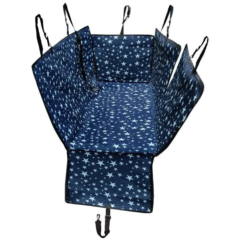 Dog's Printed Oxford Car Seat Cover