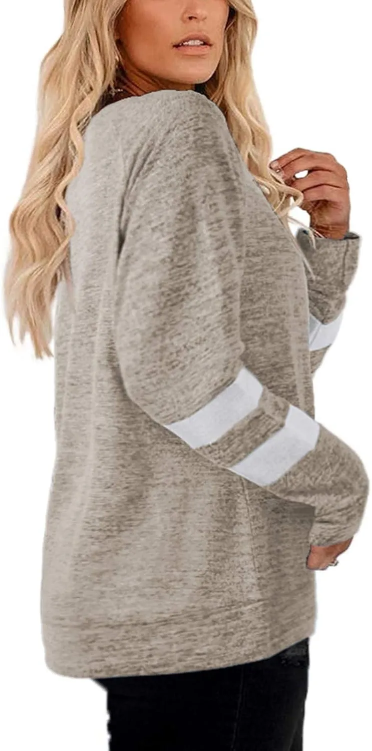 DOLNINE Plus Size Sweatshirts for Women Long Sleeve Oversized Tunic Tops