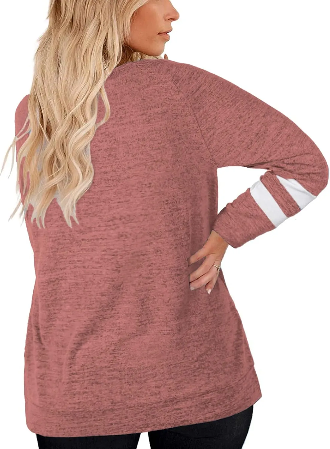 DOLNINE Plus Size Sweatshirts for Women Long Sleeve Oversized Tunic Tops