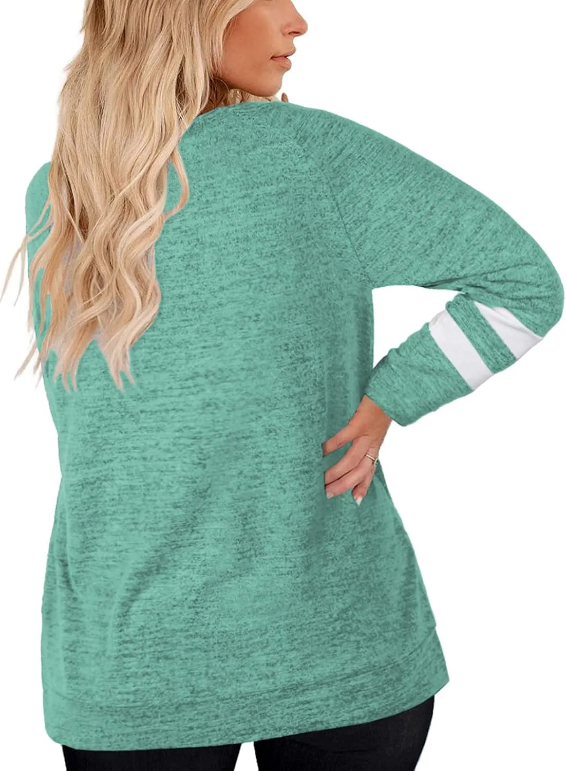 DOLNINE Plus Size Sweatshirts for Women Long Sleeve Oversized Tunic Tops