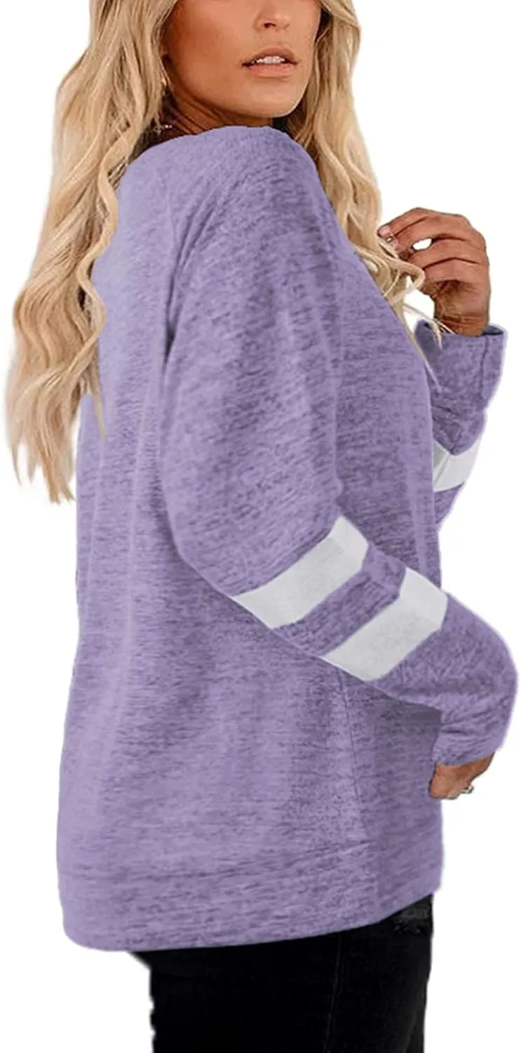 DOLNINE Plus Size Sweatshirts for Women Long Sleeve Oversized Tunic Tops