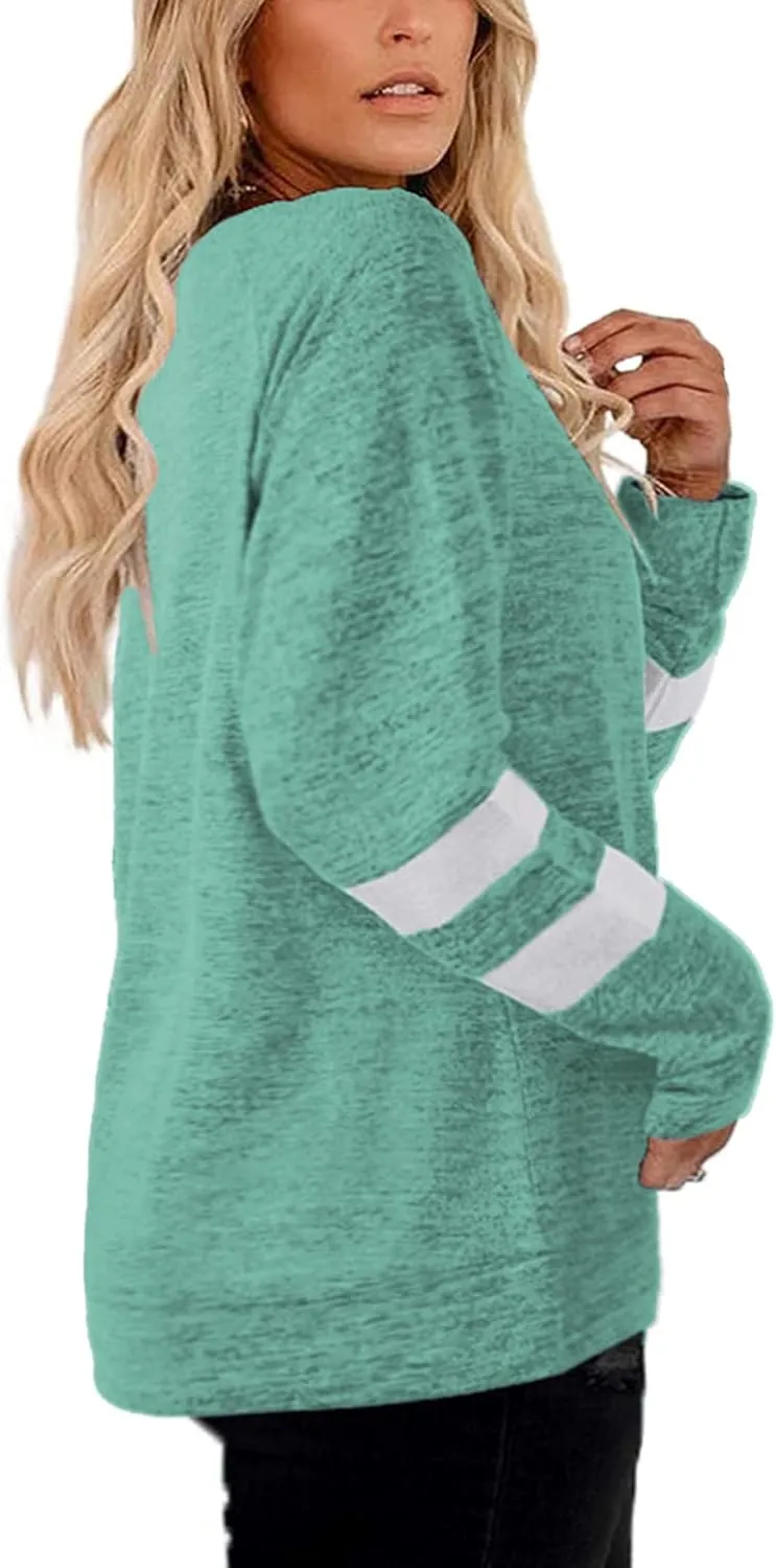 DOLNINE Plus Size Sweatshirts for Women Long Sleeve Oversized Tunic Tops