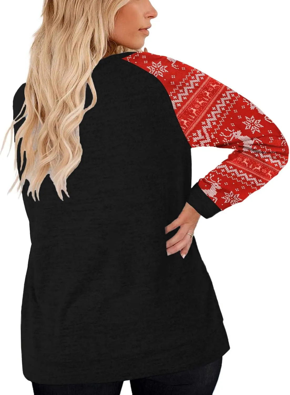 DOLNINE Plus Size Sweatshirts for Women Long Sleeve Oversized Tunic Tops