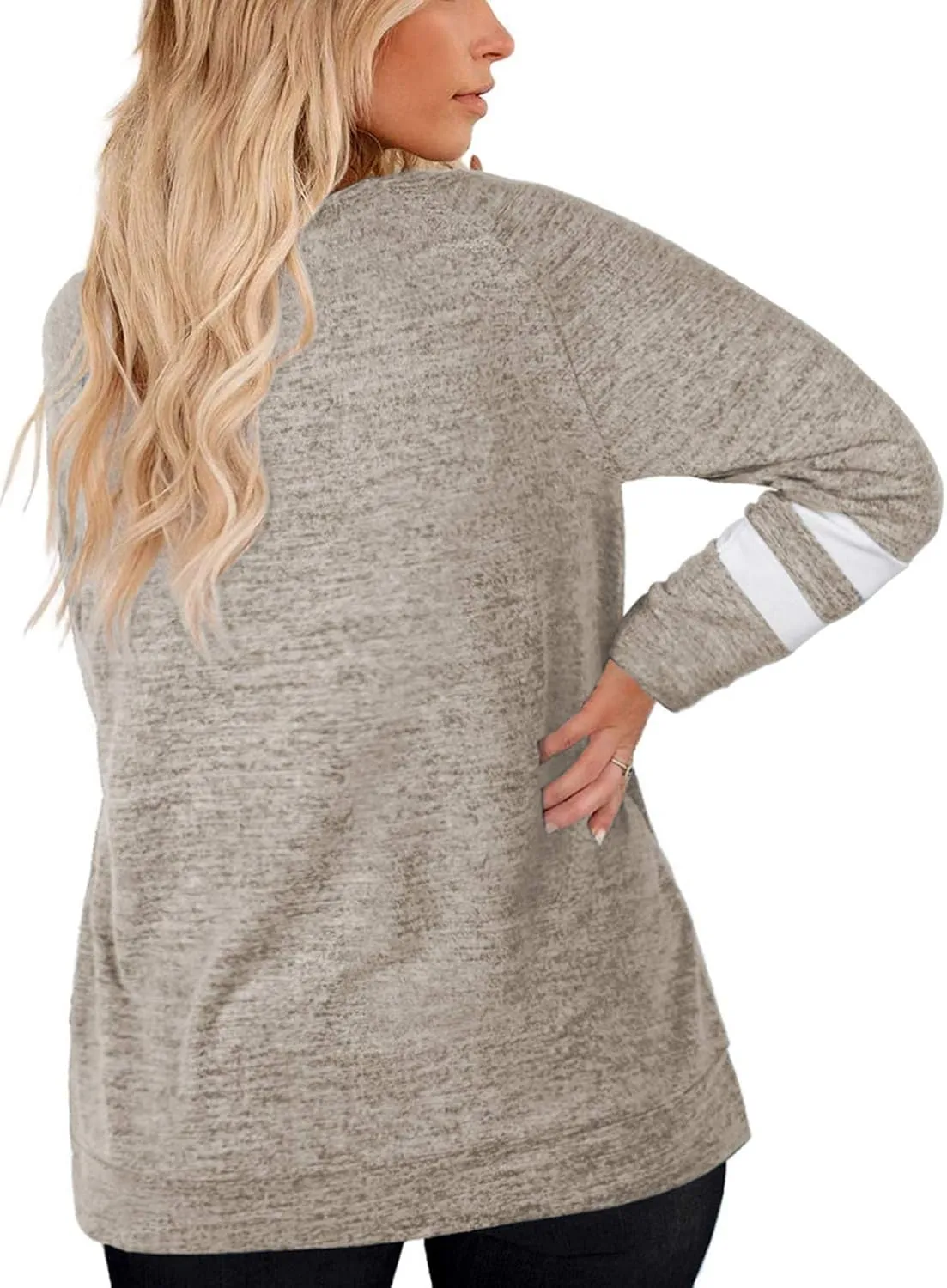 DOLNINE Plus Size Sweatshirts for Women Long Sleeve Oversized Tunic Tops