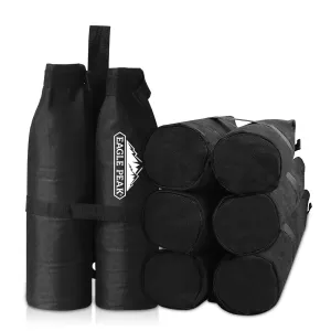 EAGLE PEAK Heavy-Duty Canopy and Tent Weight Bags, Set of 4, Hold Up to 30lbs Per Sand Bag (Sand Not Included)