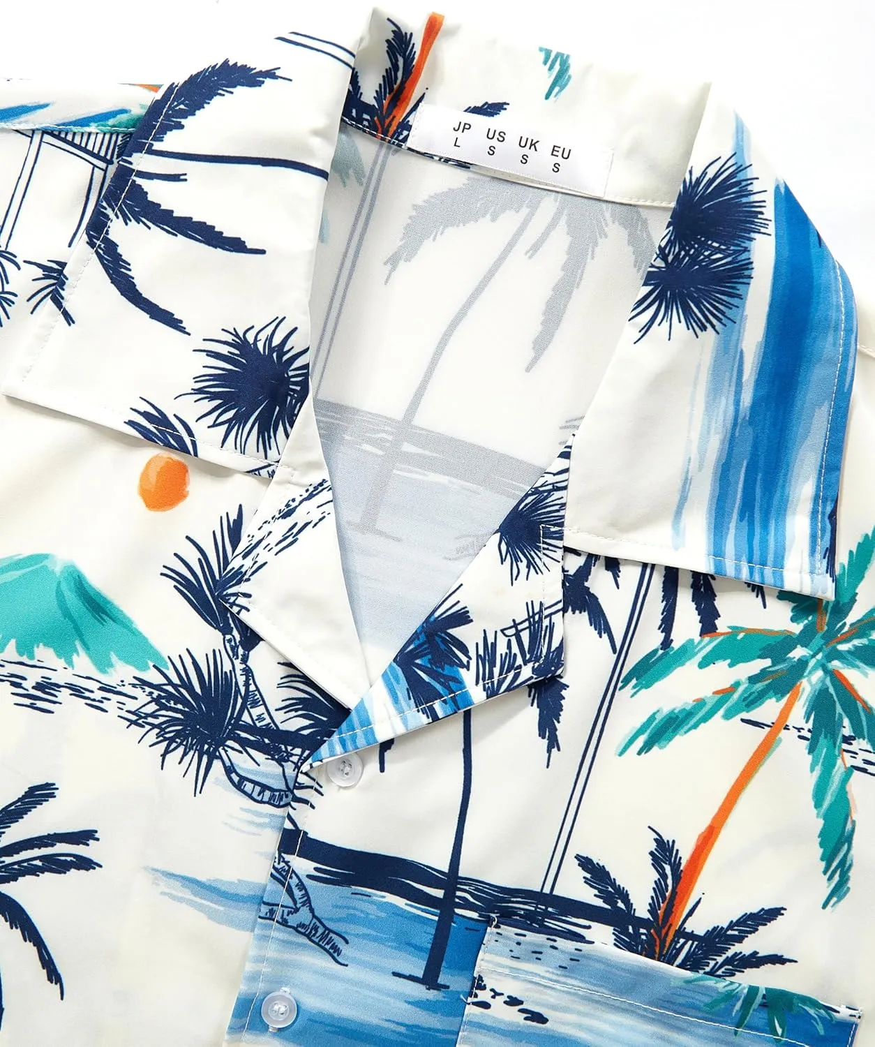 ELETOP Men's Hawaiian Shirt Tropical Beach Shirts Short Sleeve Aloha Floral Vacation Button Down Shirts