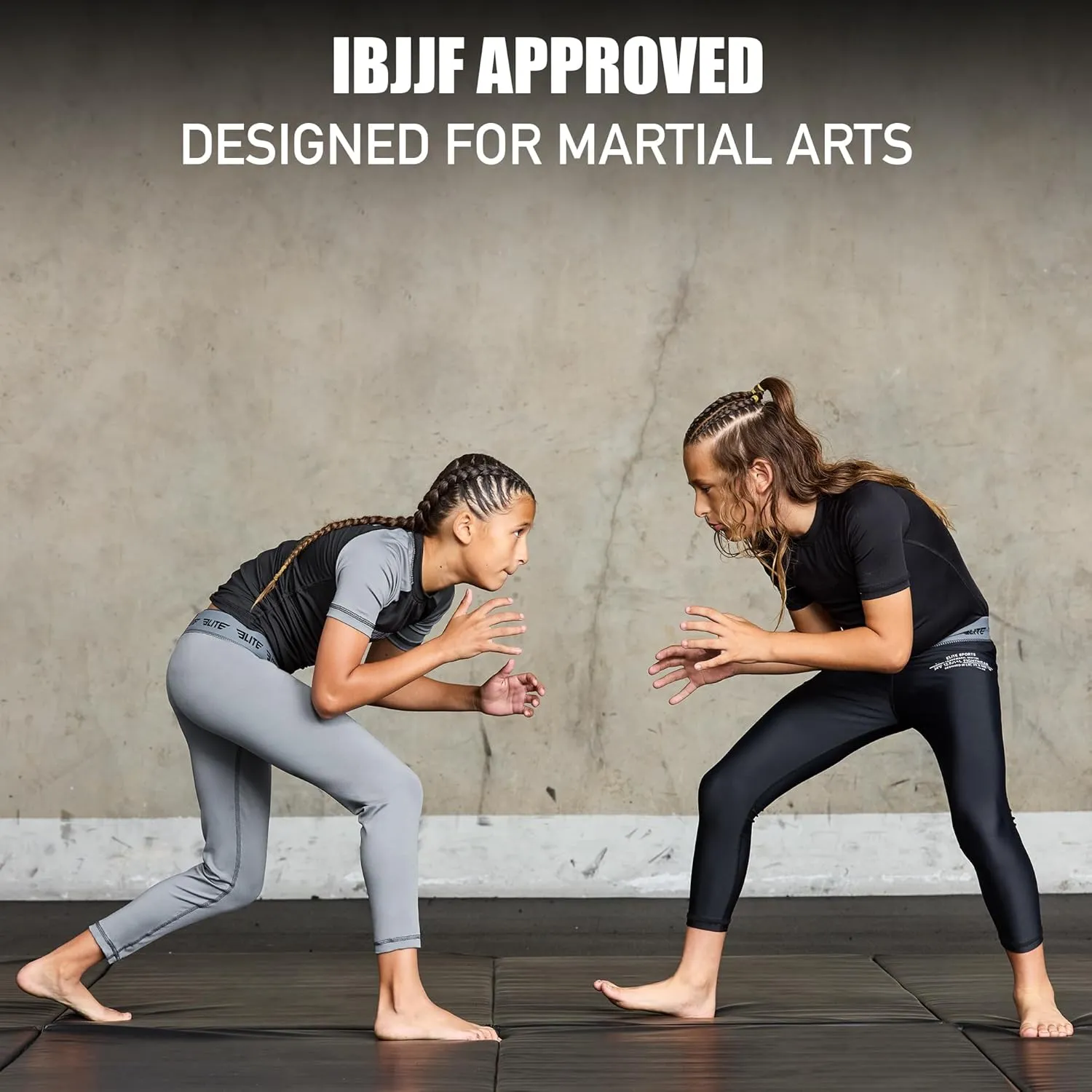 Elite Sports Youth Boys Kids Athletic Compression Pants Legging Spat Tight Base Layer BJJ Basketball Soccer Sports Training