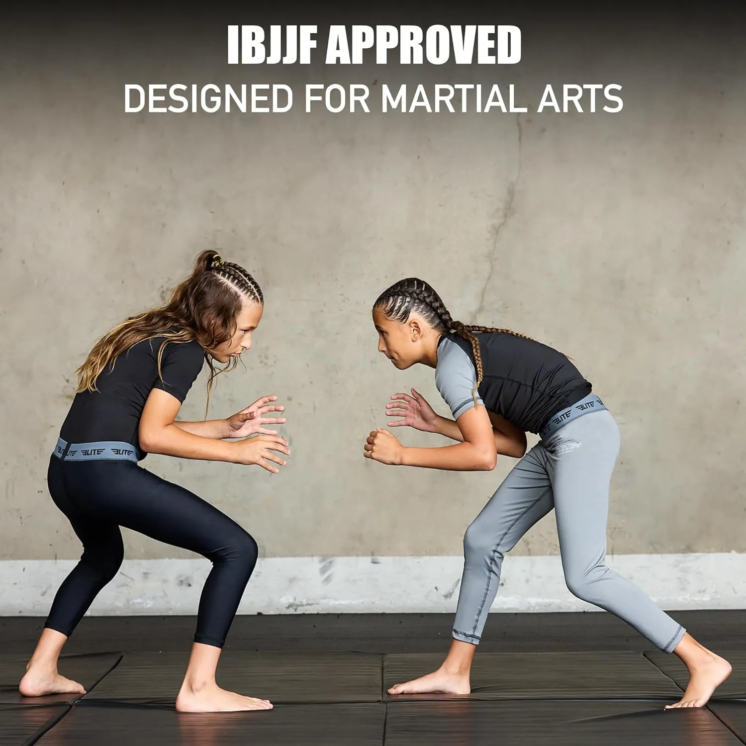 Elite Sports Youth Boys Kids Athletic Compression Pants Legging Spat Tight Base Layer BJJ Basketball Soccer Sports Training