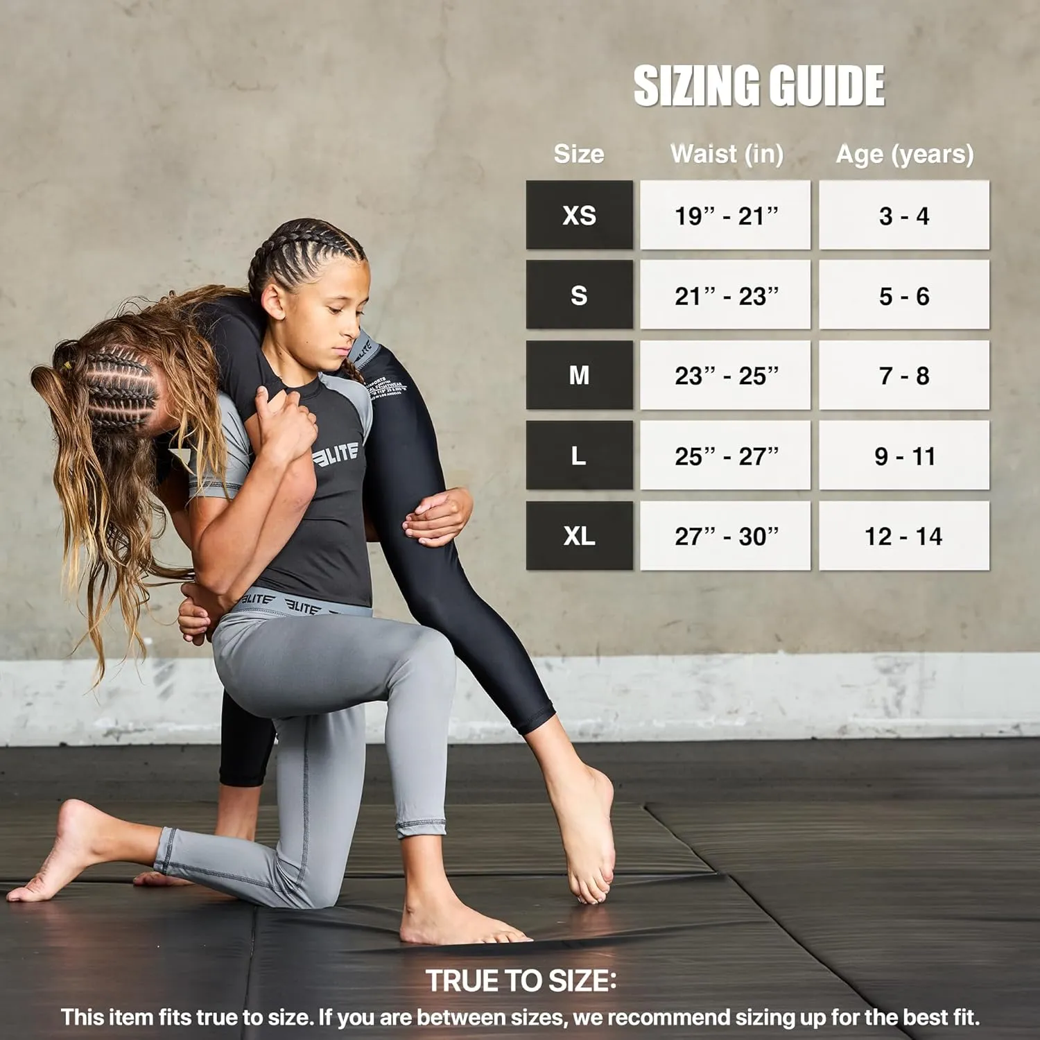 Elite Sports Youth Boys Kids Athletic Compression Pants Legging Spat Tight Base Layer BJJ Basketball Soccer Sports Training