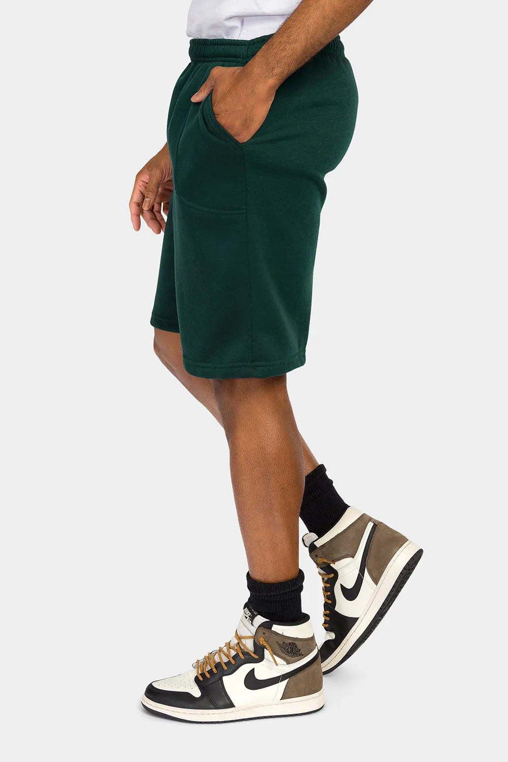 Essential Solid Fleece Shorts