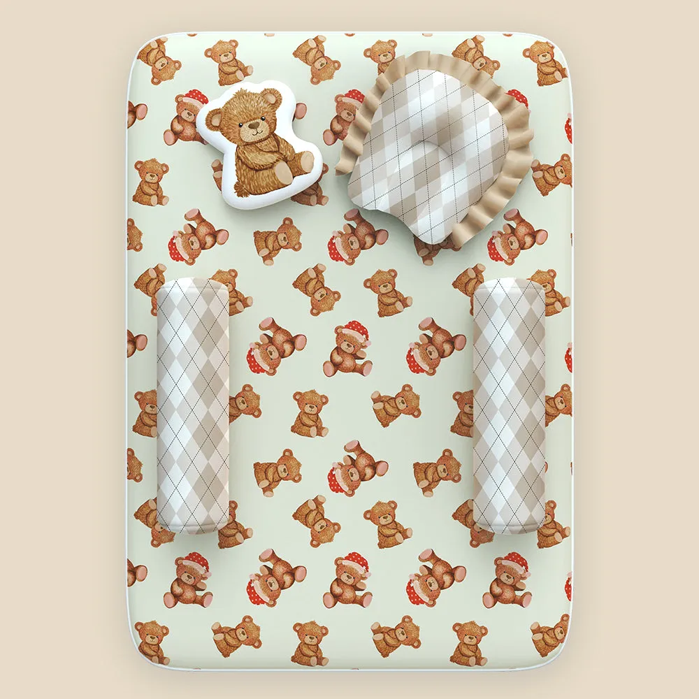Fancy Fluff 5 Pc Organic New Born Bed Set - Cuddle Bear