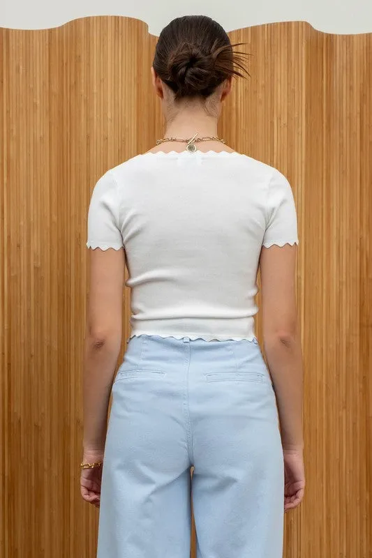 Feeling Sweet Scallop Edge Top