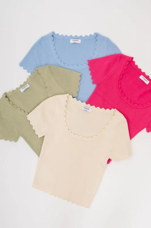 Feeling Sweet Scallop Edge Top