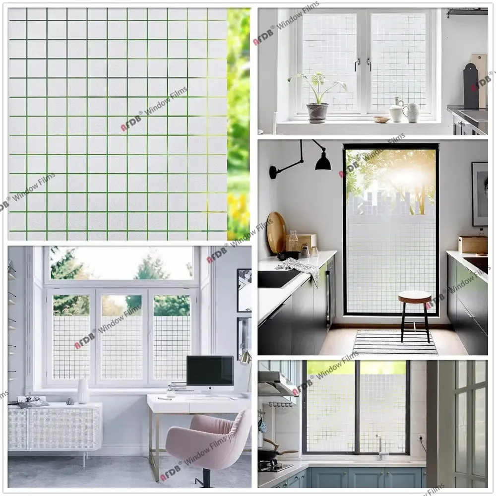 Frosted Privacy Striped Window Film Office Decorative Self Adhesive Glass Window Decals Width 65 75 85 90 by 200 Cm