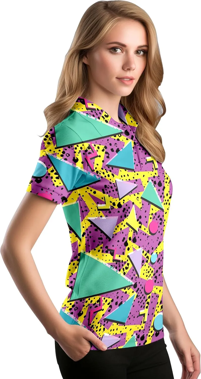 Funny Golf Shirts for Women Short Sleeve Quick Dry Tennis Shirts Athletic Tops for Yoga Tennis