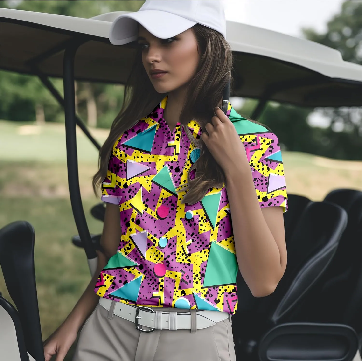 Funny Golf Shirts for Women Short Sleeve Quick Dry Tennis Shirts Athletic Tops for Yoga Tennis