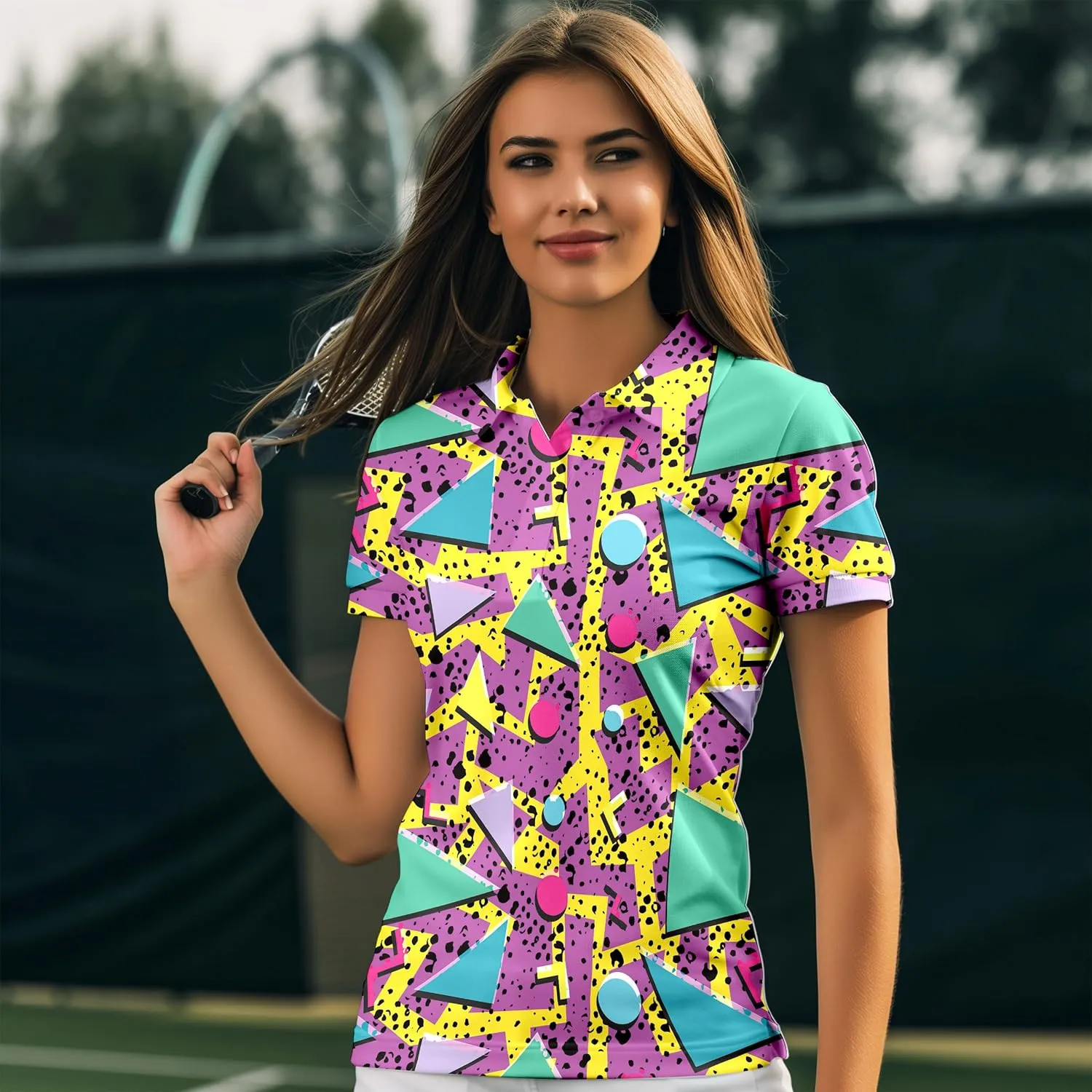 Funny Golf Shirts for Women Short Sleeve Quick Dry Tennis Shirts Athletic Tops for Yoga Tennis
