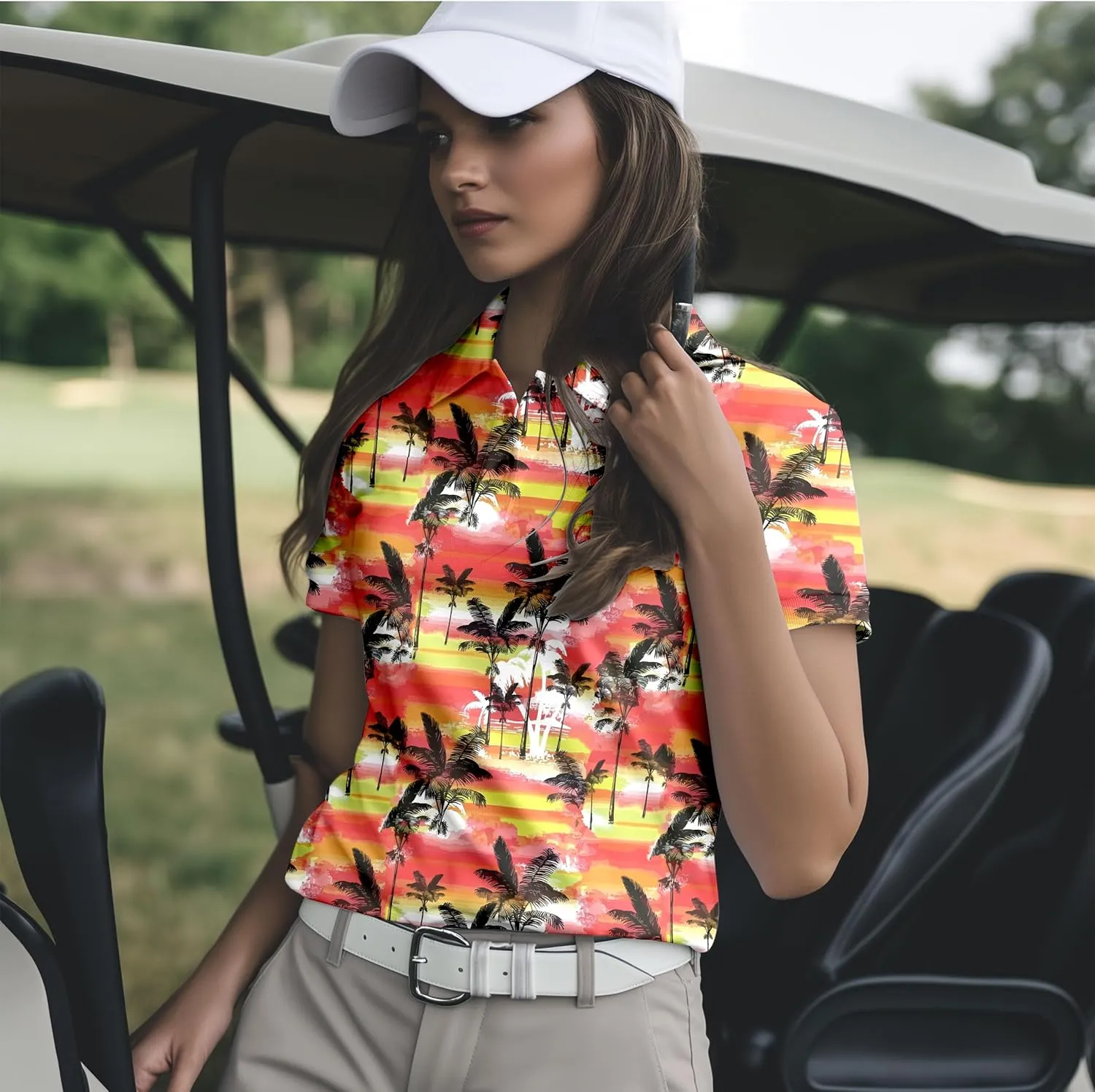 Funny Golf Shirts for Women Short Sleeve Quick Dry Tennis Shirts Athletic Tops for Yoga Tennis