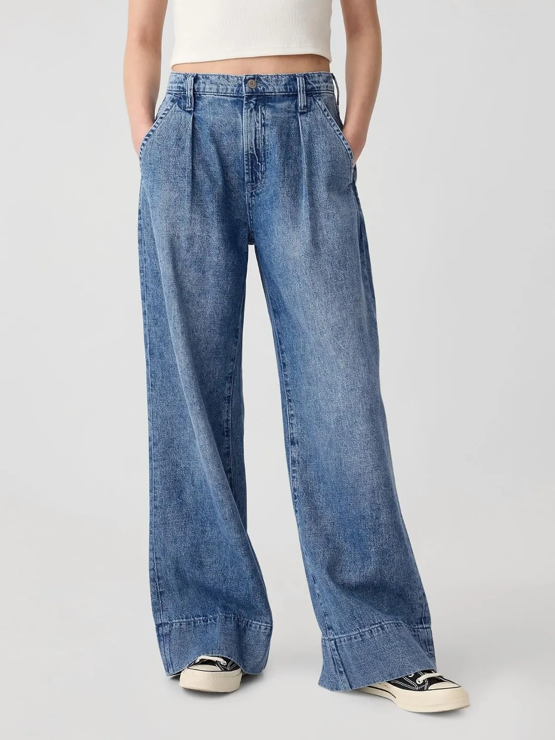 GAP Women's High Rise Wide Leg Pants