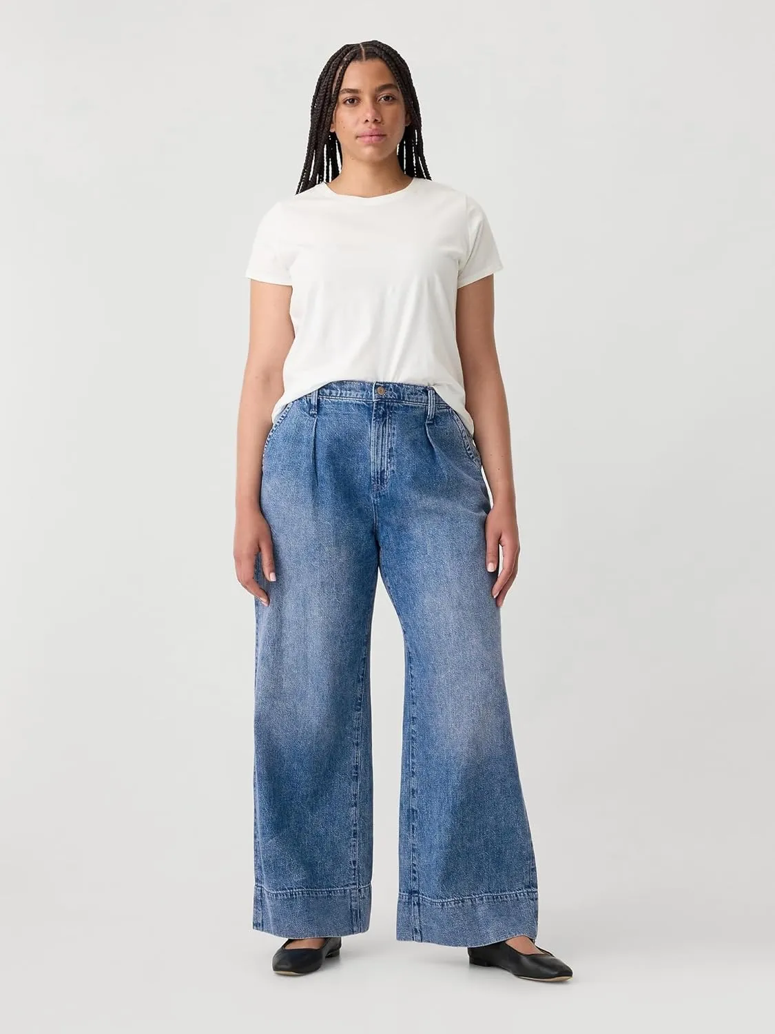 GAP Women's High Rise Wide Leg Pants