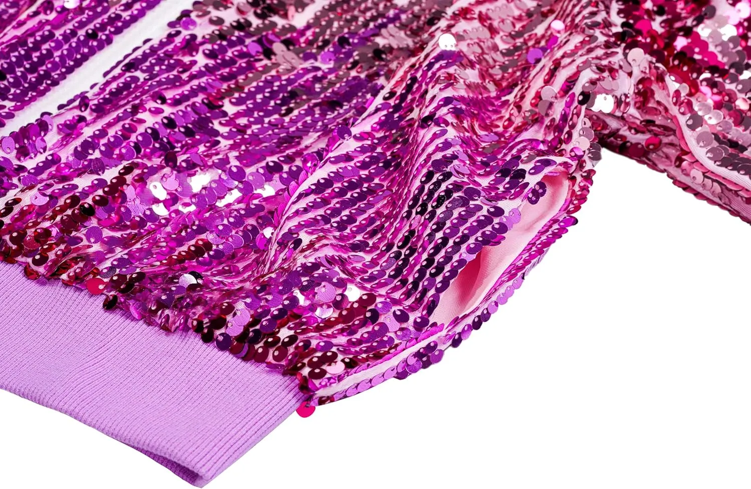 Girls Sequin Bomber Jacket Glitter Outwear Long Sleeve Zipper Jackets 5-12T