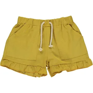 Gold Brynlee Ruffle Shorts