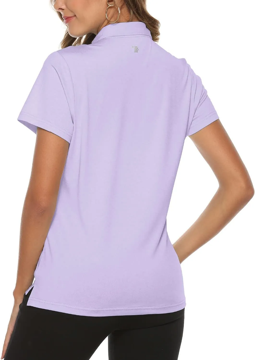 Gopune Women's Golf Polo Shirts Lightweight Quick Dry 4 Buttons Short Sleeve Shirts for Tennis
