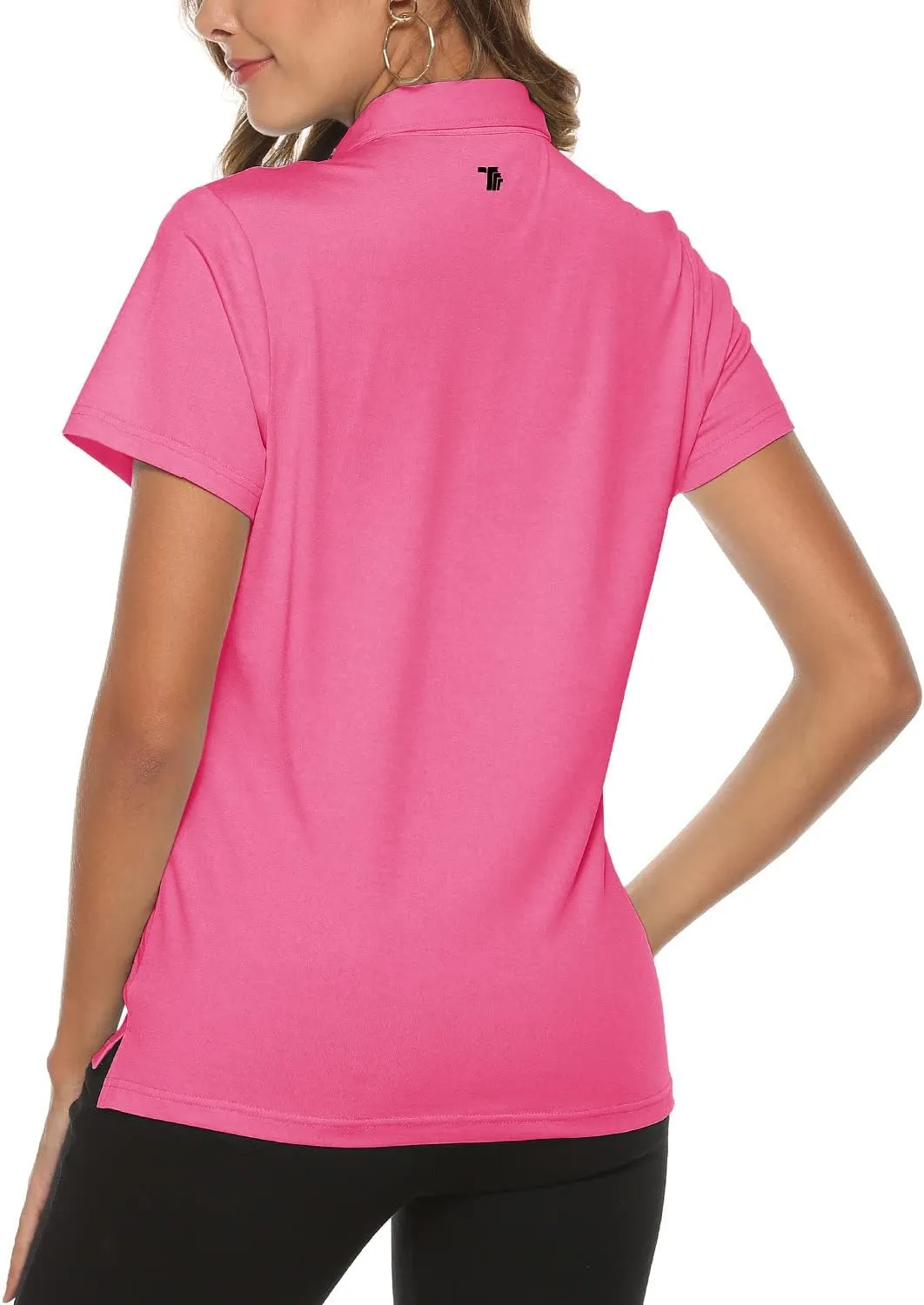 Gopune Women's Golf Polo Shirts Lightweight Quick Dry 4 Buttons Short Sleeve Shirts for Tennis