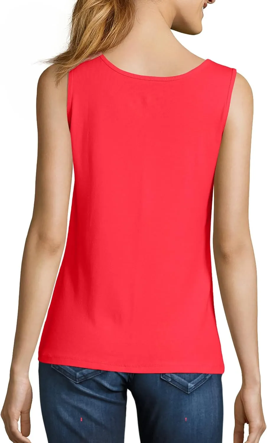 Hanes Women's Shirts, Womens Mini-Ribbed Cotton Tank Tops, Womens Sleeveless T-Shirts, Womens Tanks