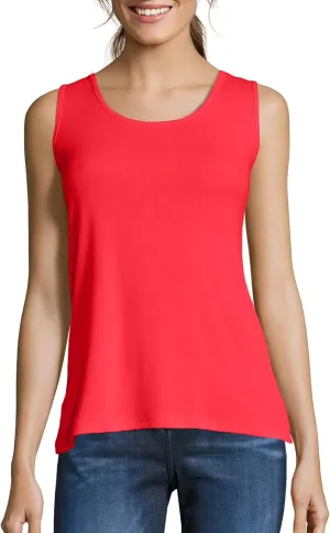 Hanes Women's Shirts, Womens Mini-Ribbed Cotton Tank Tops, Womens Sleeveless T-Shirts, Womens Tanks