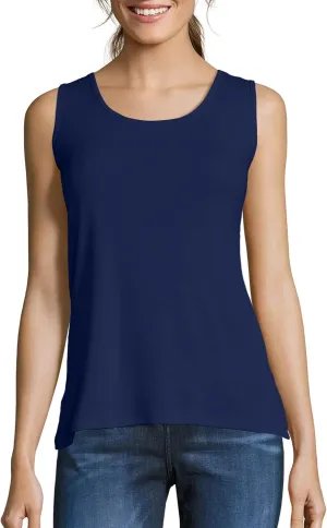 Hanes Women's Shirts, Womens Mini-Ribbed Cotton Tank Tops, Womens Sleeveless T-Shirts, Womens Tanks