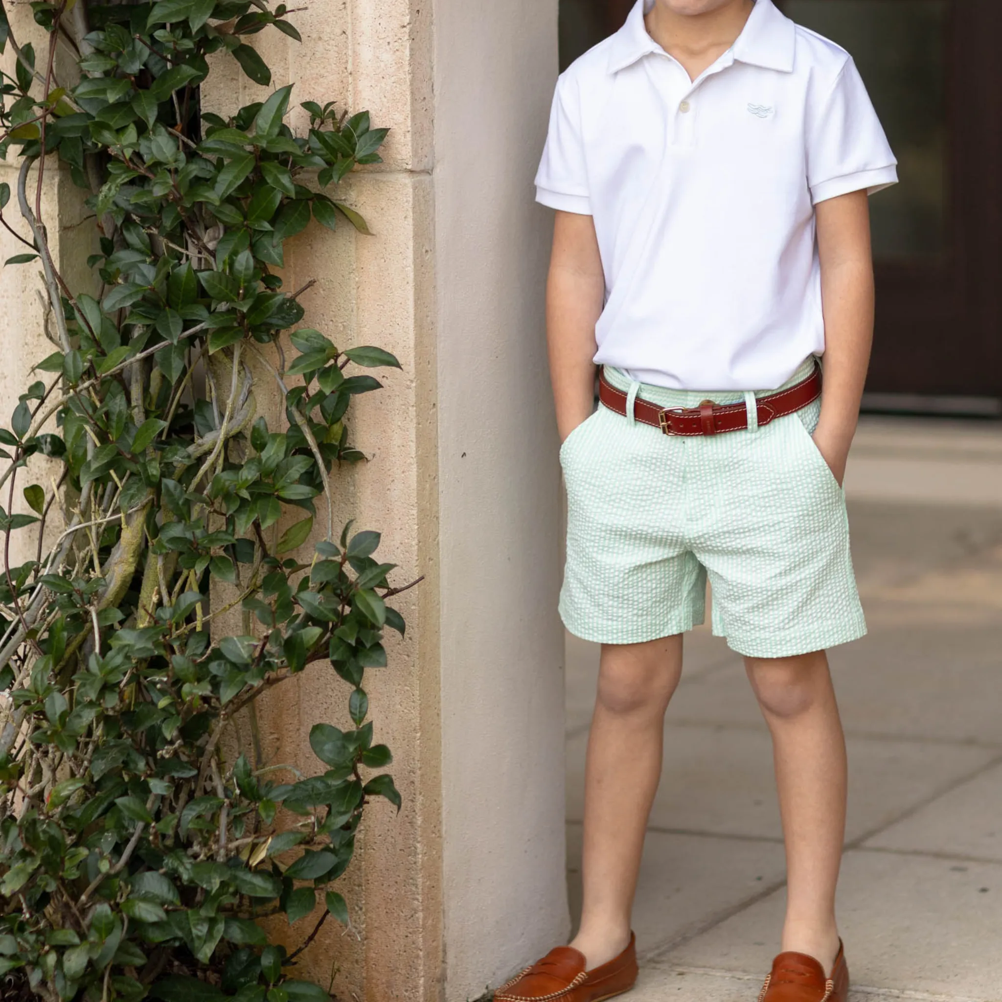 Hart Shorts in Mid Ocean Mint Seersucker