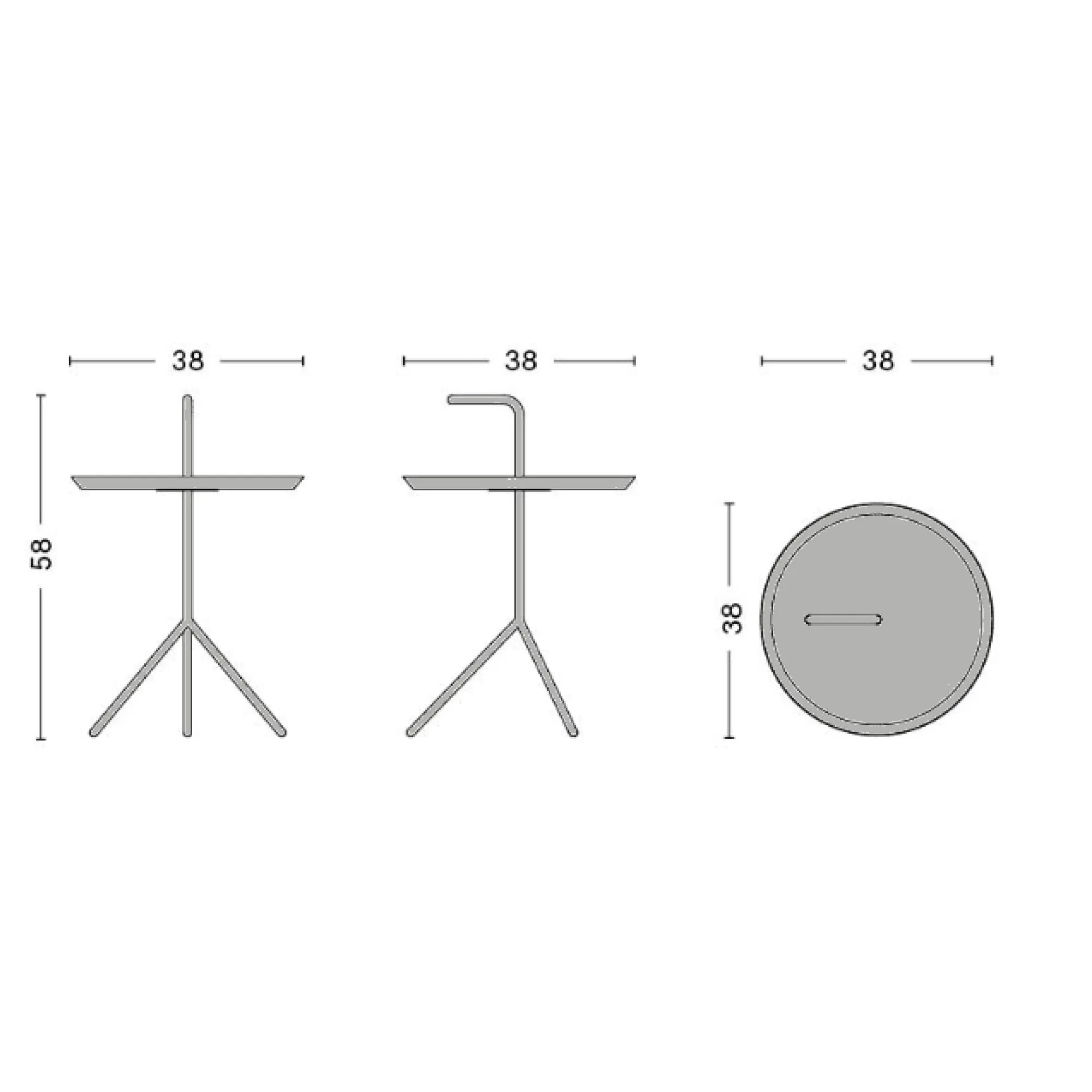 HAY DLM Side Table , Grey