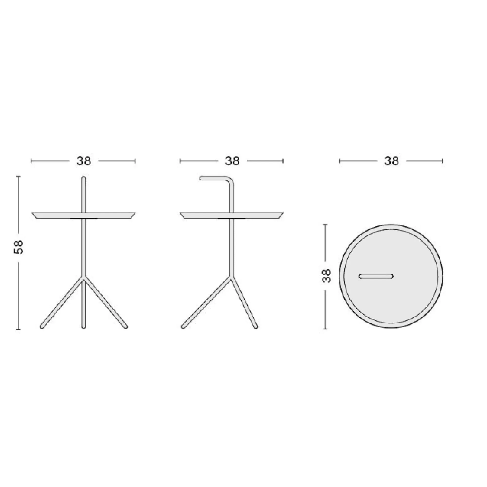 HAY DLM Side Table, white