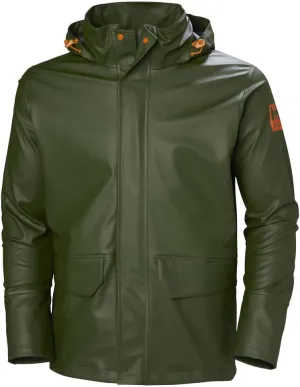 Helly-Hansen Workwear Gale Mens Rain Jackets Waterproof With Hood Made from Heavy-Duty Polyurethane on Polyester Knit