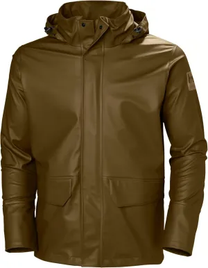 Helly-Hansen Workwear Gale Mens Rain Jackets Waterproof With Hood Made from Heavy-Duty Polyurethane on Polyester Knit