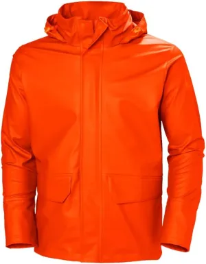 Helly-Hansen Workwear Gale Mens Rain Jackets Waterproof With Hood Made from Heavy-Duty Polyurethane on Polyester Knit