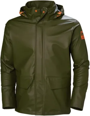 Helly-Hansen Workwear Gale Mens Rain Jackets Waterproof With Hood Made from Heavy-Duty Polyurethane on Polyester Knit