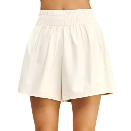 High Waist PU Leather Shorts