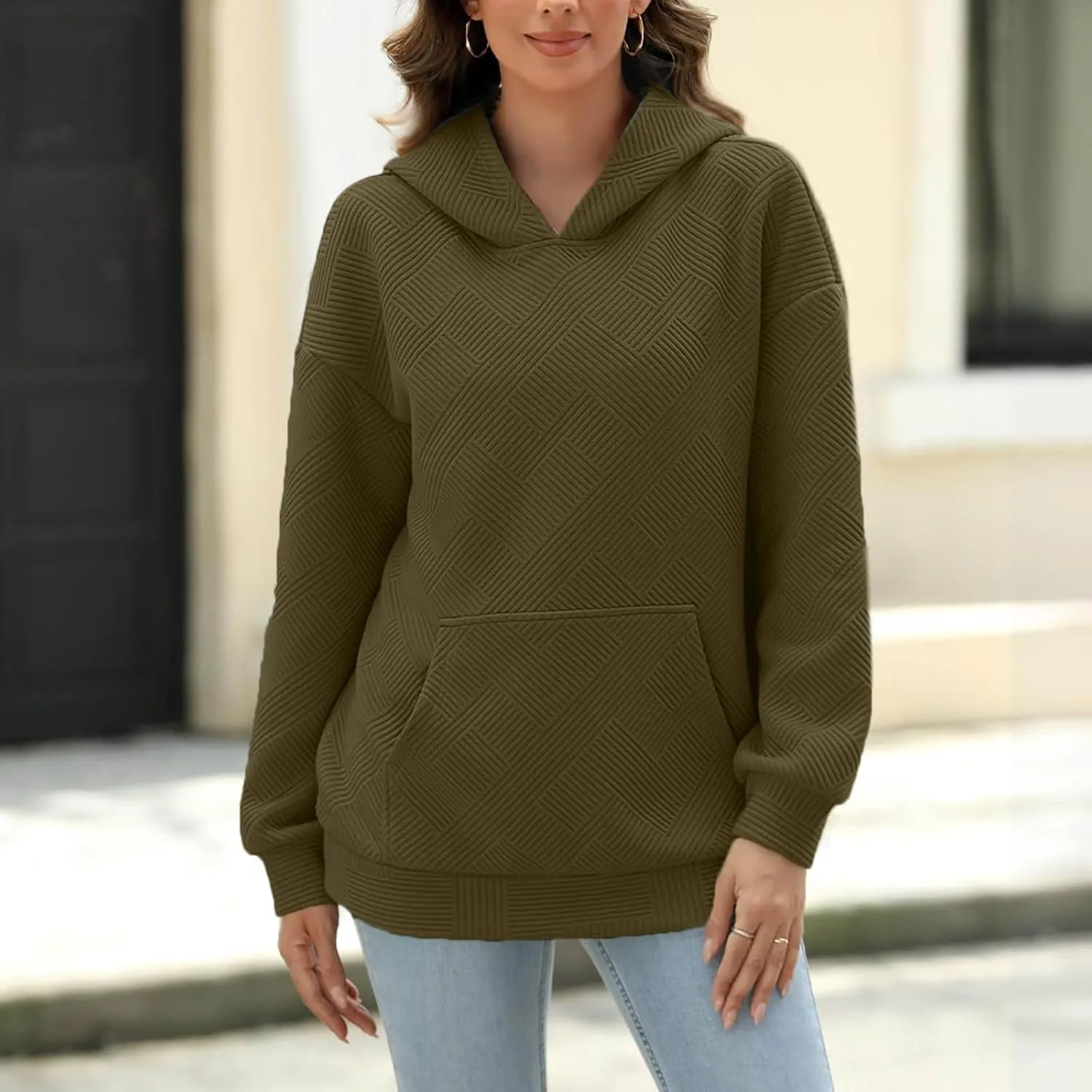 Hoodies For Women 2024 Casual Fall Teen Girls y2k Outfits Loose Long Sleeve Hooded Sweatshirt Pullover Tops Trendy