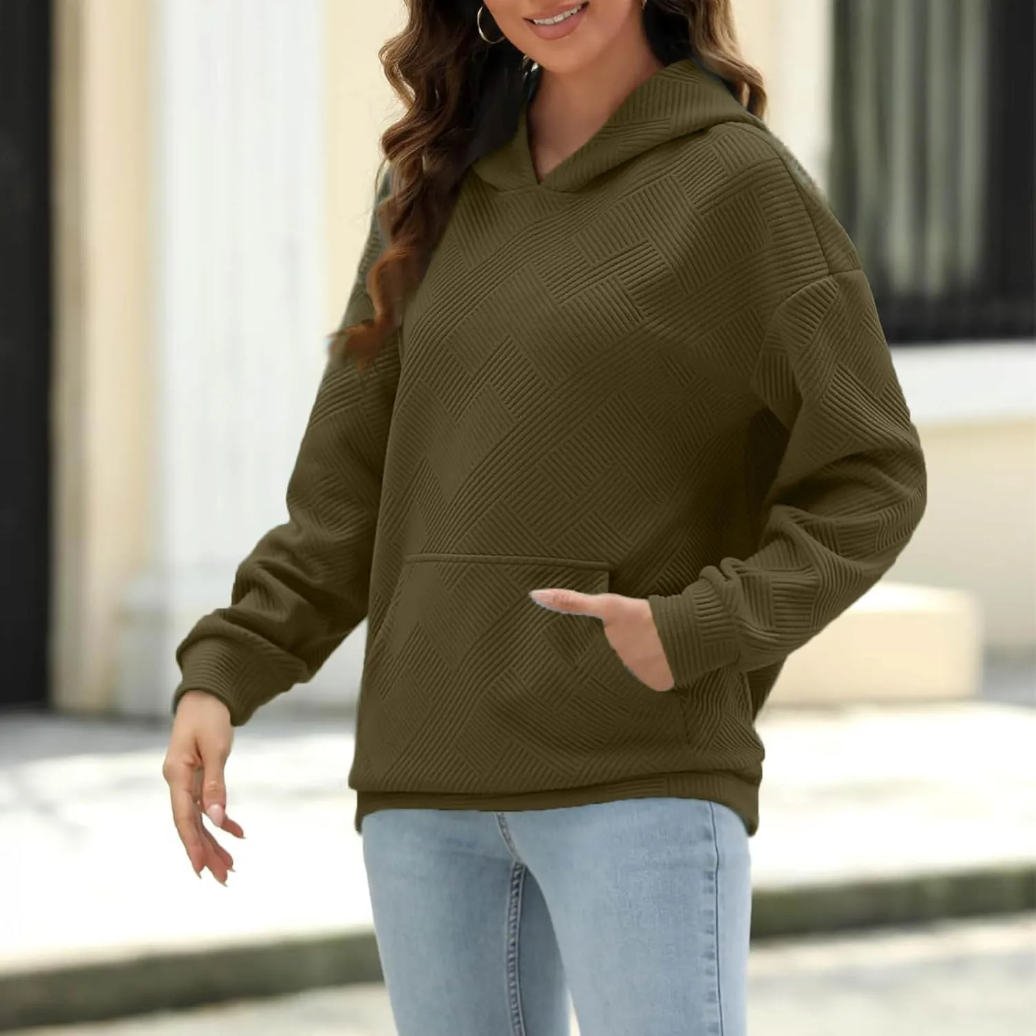 Hoodies For Women 2024 Casual Fall Teen Girls y2k Outfits Loose Long Sleeve Hooded Sweatshirt Pullover Tops Trendy